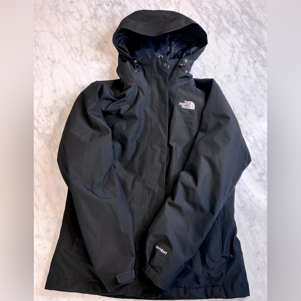 The North Face black jacket with warm insert jacket